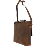 Large Vintage Leather Messenger Bag Tan: MEMPHIS BAG