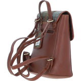Ashwood Leather & Harris Tweed® Cloth Compact Backpack Tan/Mcload: TW-65-02-TM