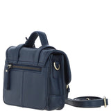 Stylish Ashwood Leather Medium Satchel Bag Navy: Y-62