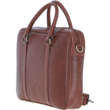 Mens Leather Laptop Messenger Bag Chestnut: JOE