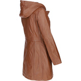 Stylish Ashwood Leather Ladies Three Quarter Jacket Tan: Emilia