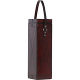 Ashwood Leather's Premium Wine Bottle Case with Strap Chestnut: LF-127