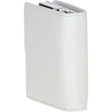 Ashwood Leather RFID Secure Wallet/Purse with Zip and Stud Closure White: X-30