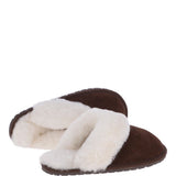 Classic Ladies Suede Sheepskin Slippers Brown