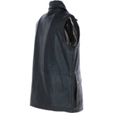 Ashwood Men's Leather Waistcoat Black Nap: LUCK