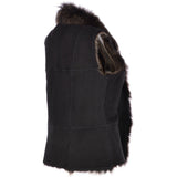 Reversible Toscana Suede Leather Gilet Black: KB-42