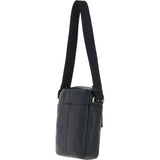 Gabicci Men's Leather Messenger Bag Black: GB-64958