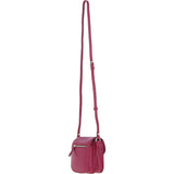 Ashwood Elegant Leather Crossbody Bag with Twist Lock Raspberry: Y-52