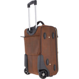 Airline Friendly Cabin Size Leather Trolley Brown: 79014