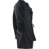 Ladies 3/4 Side Zip Leather Jacket Black: Aroma
