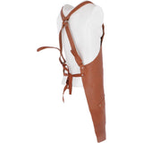 Unisex Cross Back Leather Apron Tan: APRON