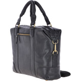 Leather Vintage Laptop Work Bag  Black : G-34