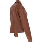 Ashwood Leather Short Blazer Jacket Tan : Awl 1676
