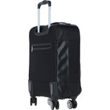 Premium Leather Trolley Suitcase Black: pl-52