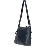 Ashwood Ladies Leather Shoulder Bag Navy: AJ3