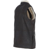 Ashwood Men's Leather Waistcoat Brown Snuff: LUCK