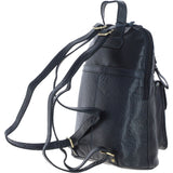 Small Vintage Leather Backpack Navy – G25