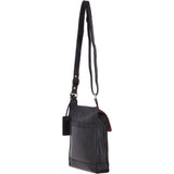 Vintage Small Leather Travel Shoulder Bag Black – G24