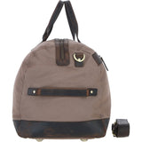 Fenland Canvas & Leather Holdall Mud/grey: FEN-757