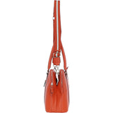 Ashwood 3 Section Large Leather Handbag Orange: X-39
