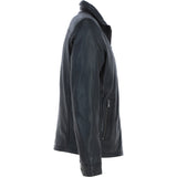 Trapper Mens Leather Jacket Dk Black 27: no1