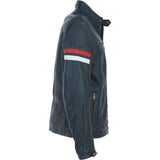 Gabicci Mens Leather Jacket Navy: GB McQueen