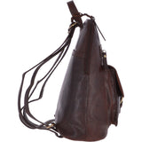 Large Vintage Leather Backpack Brandy  – G28
