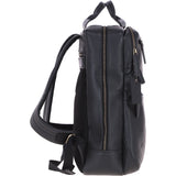 Mens Leather Backpack Black: Jordan