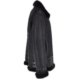 Luxury Shearling Pilot Jacket Black: MP 33