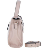 Elegant Ashwood Leather Handbag with Detachable Crossbody strap Beige: 64731