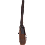 Mens Vintage Oily Hunter Leather Travel Bag Brown: TOBY