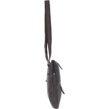 Real Leather Messenger Bag with Multiple Pockets Brown: MOSCOW