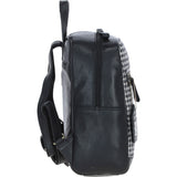 Authentic Ashwood Leather & Harris Tweed® Cloth Backpack Black/White: TW-28-12-BW