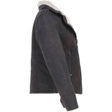 Ashwood Faux Fur Biker Style Jacket Brown: Jan