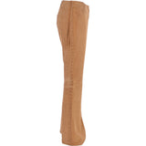 Women's Flared 60's Suede Leather Jeans  Beige suede: 35857