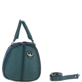 Ashwood Leather & Harris Tweed® Cloth Medium Barrel Bag Green/Watch: TW-62-18-GW