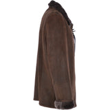 Leather Sheepskin Flying Jacket Brown: Anton