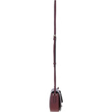 Real Leather Saddle Crossbody Bag Wine: 63753