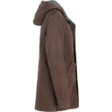 Trapper Mens Lamb Leather Hooded Jacket Brown 27: 162123