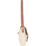 Fenland Canvas & Leather Crossbody Bag Tan/cream: FEN-753