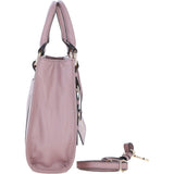 Real Leather Handbag with Adjustable Crossbody Strap Woodrose: 64867