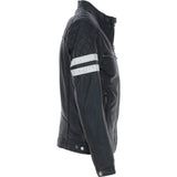 Ashwood Leather Biker Jacket with Bold Contrasting Stripe Black: AWM-NOVA