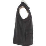 Ashwood Men's Leather Waistcoat Brown Snuff: LUCK