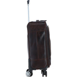 Premium Leather Trolley Suitcase Brown: pl-52