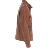 Ashwood Men's Leather Biker Jacket Tan: 8055