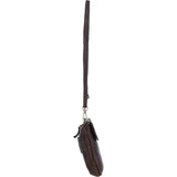 Real Leather Crossbody Smartphone Bag Brown: st 2231