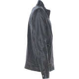 Ashwood Leather Mandarin Collar Zip-Up Men's Jacket Brown: AMJ-10