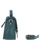 Ashwood Leather & Harris Tweed® Cloth Satchel Bag Green/Watch: TW-68-18-GW