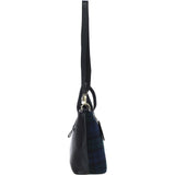 Versatile Ashwood Leather & Harris Tweed® Cloth Shoulder Bag Black/Watch: TW-22-03-BW