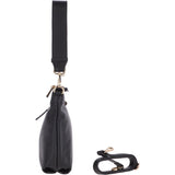 Small Two In One Leather Crossbody Bag & Shoulder Bag Black: 62539